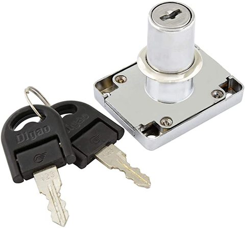 Generic Drawer Lock Double Turn Chrome Plated