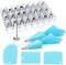 SKY-TOUCH Cake Decorating Tips Set,Stainless Icing Tips Nozzle Set DIY Baking Tools 33 Pieces with 2 Reusable Coupler 2 Silicone Pastry Bag 1 Flower Nail 2 Icing Smother Frosting Tools in Storage Box