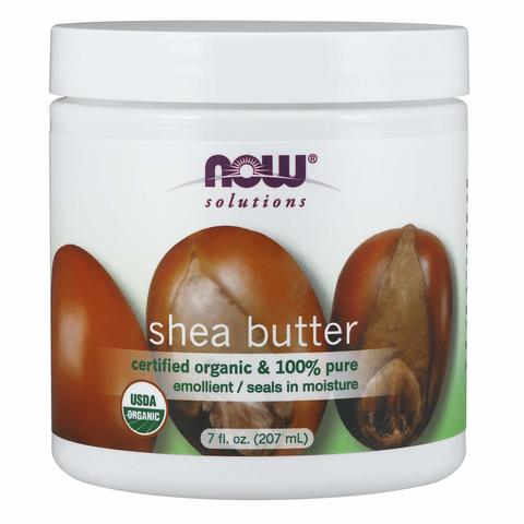 NOW Solutions, Organic Shea Butter, Certified Organic and 100% Pure, Emollient, Seals in Moisture, 7-Ounce