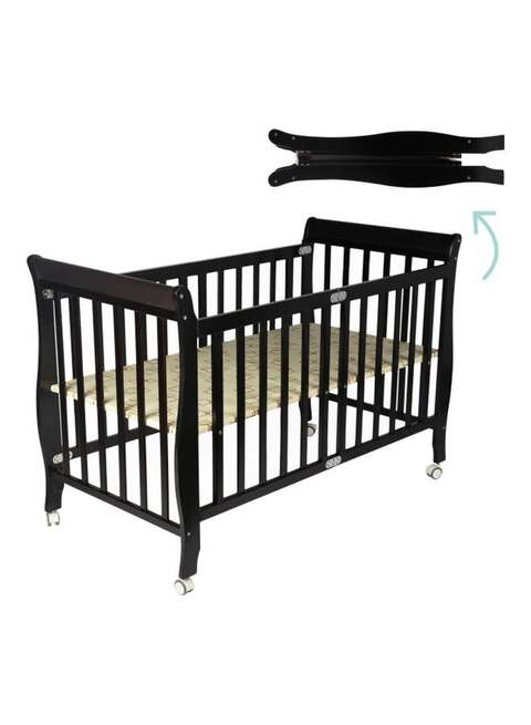 Moon Wooden Foldable Baby Crib, 129X69X96 cm, 0 To 4 Years