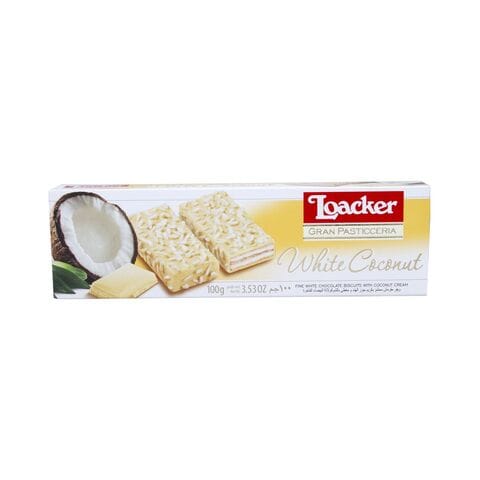 Loacker White Chocolate Coconut Wafers - 100 gram