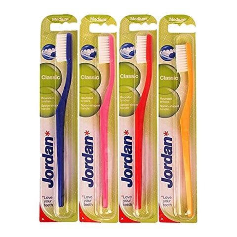Jordan Classic Medium Toothbrush Multicolour 4 count