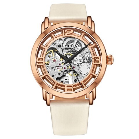 Stuhrling Ladies Winchester Automatic Watch - 40mm Gold/Beige