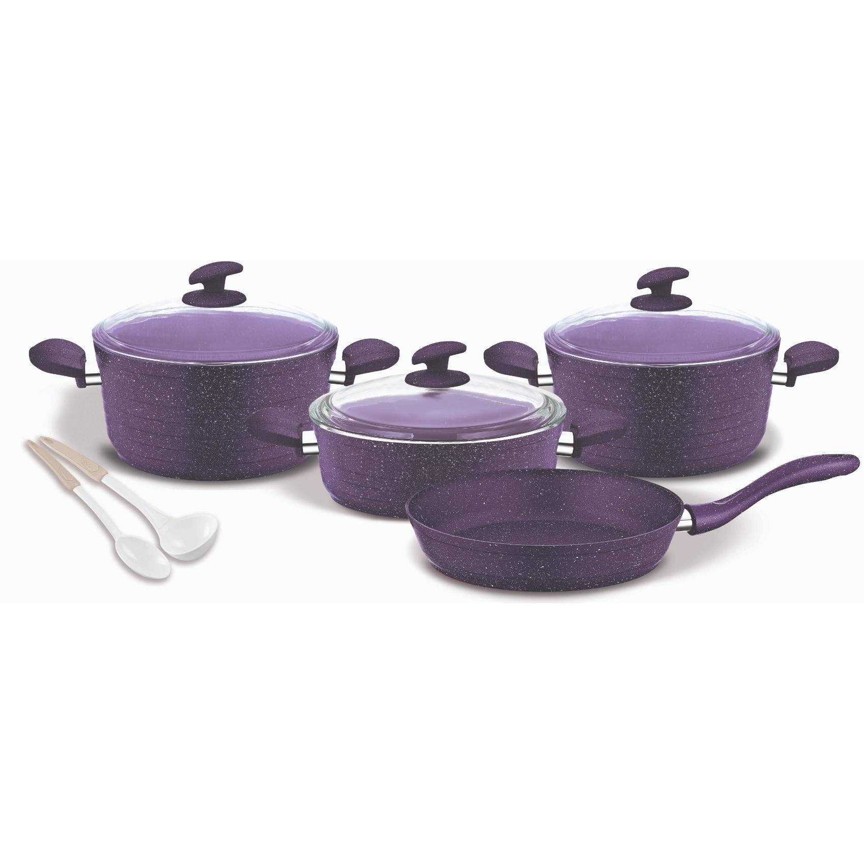 Buy Granitec Purple Cookware 9Pcs Online Shop Home & Garden on