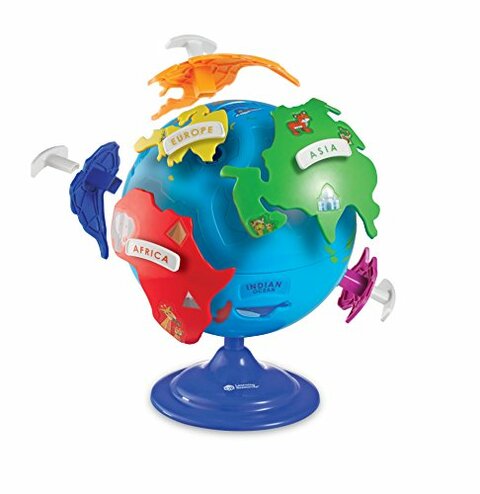 Learning Resources Puzzle Globe, 3D Geography Puzzle, Fine Motor, 14 Pieces, Ages 3+