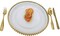 Dinner plates 6PC Clear Charger Plate with Gold Beads Rim Acrylic Decorative Service Plates Dinner Serving Wedding Xmas Party Decors (Color : Gold rim, Plate Size : 13 Inches)