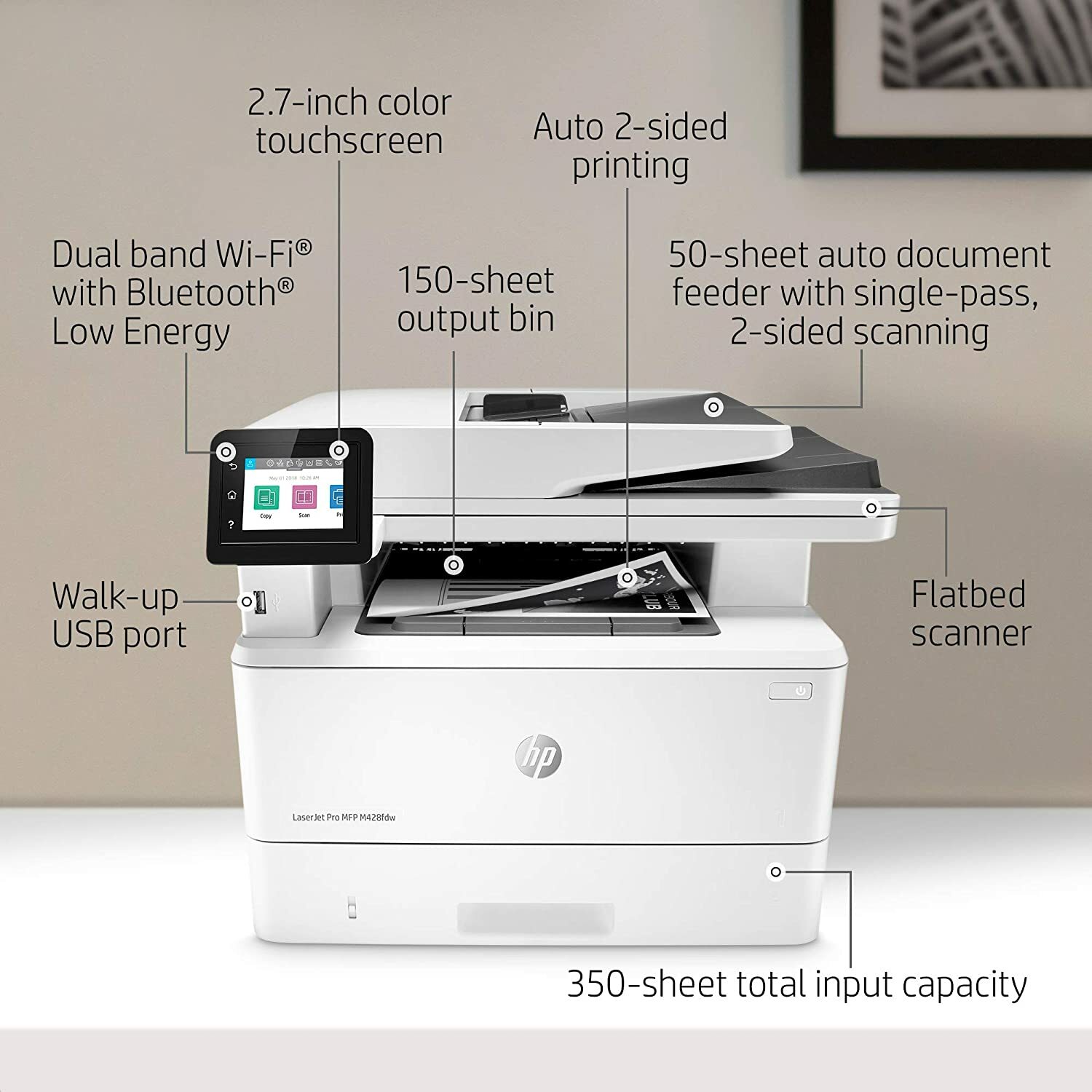 Hp Laserjet Pro Mfp M428fdw Print Copy Scan Fax Dual Band Wi Fi 8024