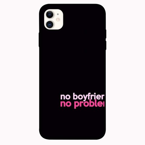 Theodor - Apple iPhone 12 Mini 5.4 inch Case No Boyfriend No Problem Flexible Silicone Cover