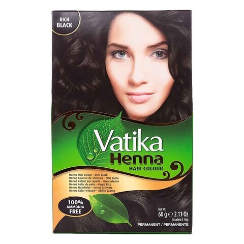 Buy Dabur Vatika Henna Hair Colour 1 Natural Black 10g Pack of 6 Online -  Shop Beauty & Personal Care on Carrefour Saudi Arabia