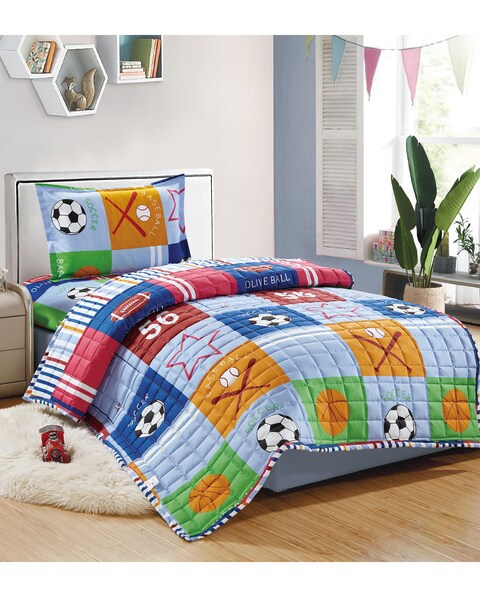 Sleep Night 3 Pieces Kids Medium Filling Printed Comforter Set, Single Size  160 X 210cm Bedding Set For Girls And Boys, MultiColor