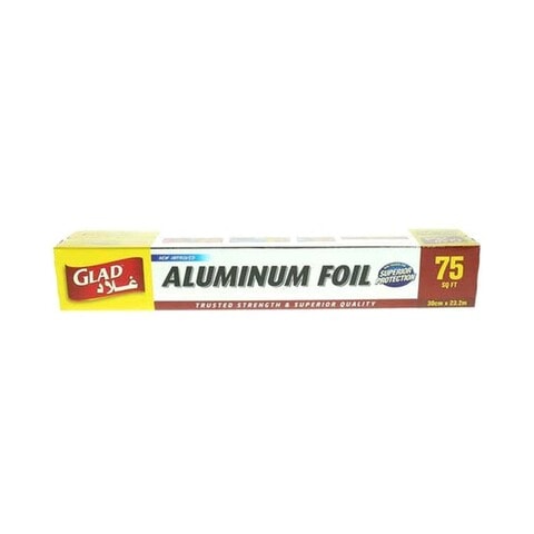 Glad Aluminum Foil Silver 75Sqft