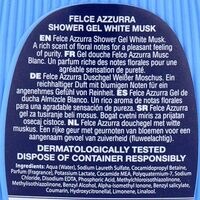Paglieri Felce Azzurra White Musk Shower Gel Blue 250ml