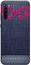 Theodor - Xiaomi Redmi Note 8 Case Cover Blue Jeans With Heart Flexible Silicone Cover