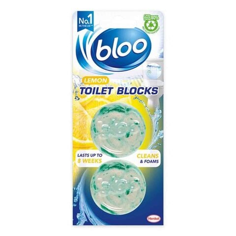 Bloo Lemon Toilet Blocks 38g Pack of 2