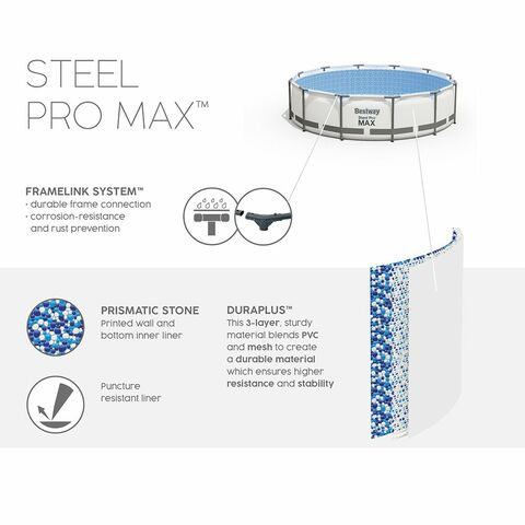 Bestway Steel Pro Max Round Frame Pool Set 56408