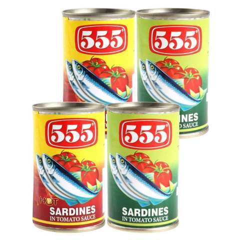 555 Hot Sardines In Tomato Sauce 155g Pack of 2 With Sardines In Tomato Sauce 155g Pack of 2