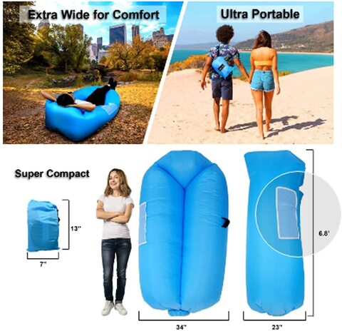 Portable air hot sale lounger