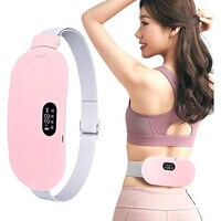 Portable Cordless Heating Pad, Electric Belt Slimming Vibration Waist Massager Shaper Weight Loss -Burning Hot Compress/Pulse/Vibrate For Women And Girl