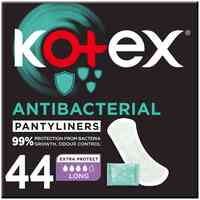 Kotex Antibacterial Panty Liners 99% Protection From Bacteria Growth Long Size 44 Daily Panty Liners