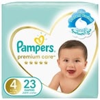 Buy Pampers Premium Care Taped Baby Diapers Size 4 (9-14kg) 23 Diapers in UAE