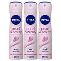 NIVEA Antiperspirant Spray for Women Pearl &amp; Beauty 150ml Pack of 3