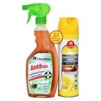 اشتري Carrefour Antibac Disinfectant Cleaner Surfaces Pine 500ml With Antibac Disinfectant Cleaner Kitchen Lemon Clear 500ml في الامارات