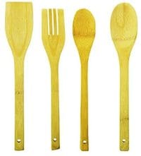 Beautiful Kitchen Tool Set, Wooden Solid Kitchen Essential Cutlery Set &amp; Eco-Friendly (Pack of 4 Pieces).
