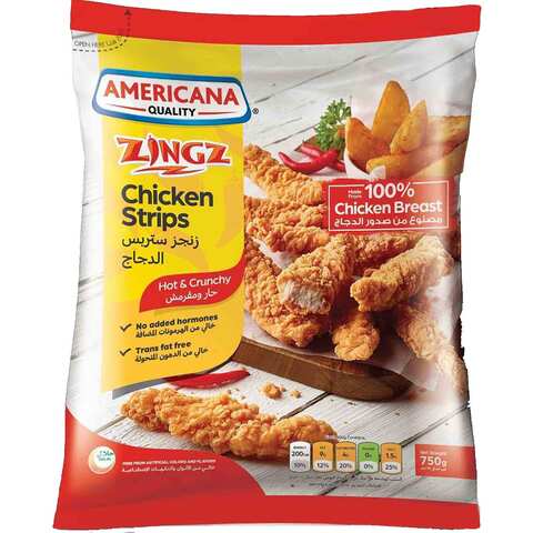 أمريكانا ستربس الدجاج حار 750 غرام