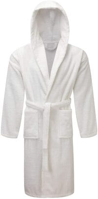 Lushh 100% Cotton Hooded Bathrobe for Women and Men, Terry Bathrobe Hotel and Spa quality, Highly Absorbent and light weight with Pockets- Unisex (Large/XL)