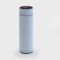 Porodo Smart Water Bottle Cup With Temperature Indicator, Up To 12 Hours Of Thermal Insulation, Sports Drink Flasks, 500Ml, Touch Sensitive Display, Non-Slip Base, 17 Oz (Blue)