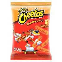 Cheetos Crunchy Cheddar Cheese Flavoured Snacks 50g