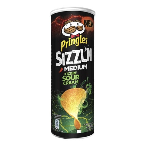Buy Pringles Sizzln Kickin Sour Cream 160g in Saudi Arabia