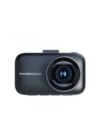 Powerology Dash Camera 4K Ultra With High Utility Built-In Sensors, 3&quot; IPS Display 170&deg; 5-Lane View, Wide Dynamic Range &amp; Temperature Resistance, iOS /Android App - Black