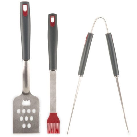 Buy Grillpro Grill Tool Set with Resin Handles (Set of 3, Silver) in UAE