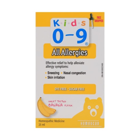 KIDS 0-9 All Allergies Banana Flavor 25 ml