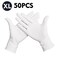 Generic-50 Pcs/Disposable Gloves Thick  Powder-Free Rubber Latex Stretchy Gloves Sterile Food Safe Grade for Home Food Laboratory Use (XL)