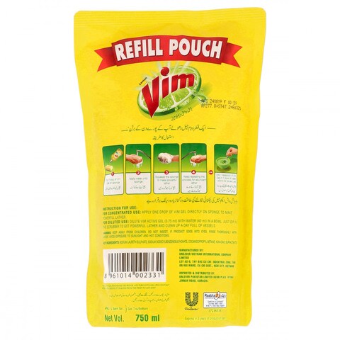 Vim Lemon Refill Pouch 750ml