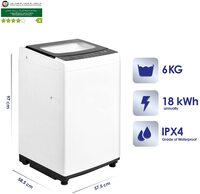 Super General 6 Kg Fully Automatic Top-Loading Washing Machine Sgw-622, White, 8 Programs, Efficient Top-Load Washer With Child-Lock, Led Display, 1 Year Warranty