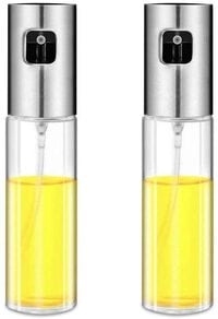 Showay 2Pcs/Set Olive Oil Sprayer Dispenser For Cooking, Glass Oil Spray Transparent Vinegar Bottle Oil Dispenser 100ml For BBQ/Making Salad/Baking/Roasting/Grilling/Frying Kitchen