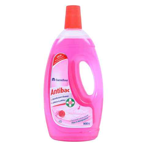 Buy Carrefour disinfectant cleaner floor  multipurpose 4 in 1 rose 900 ml in Saudi Arabia
