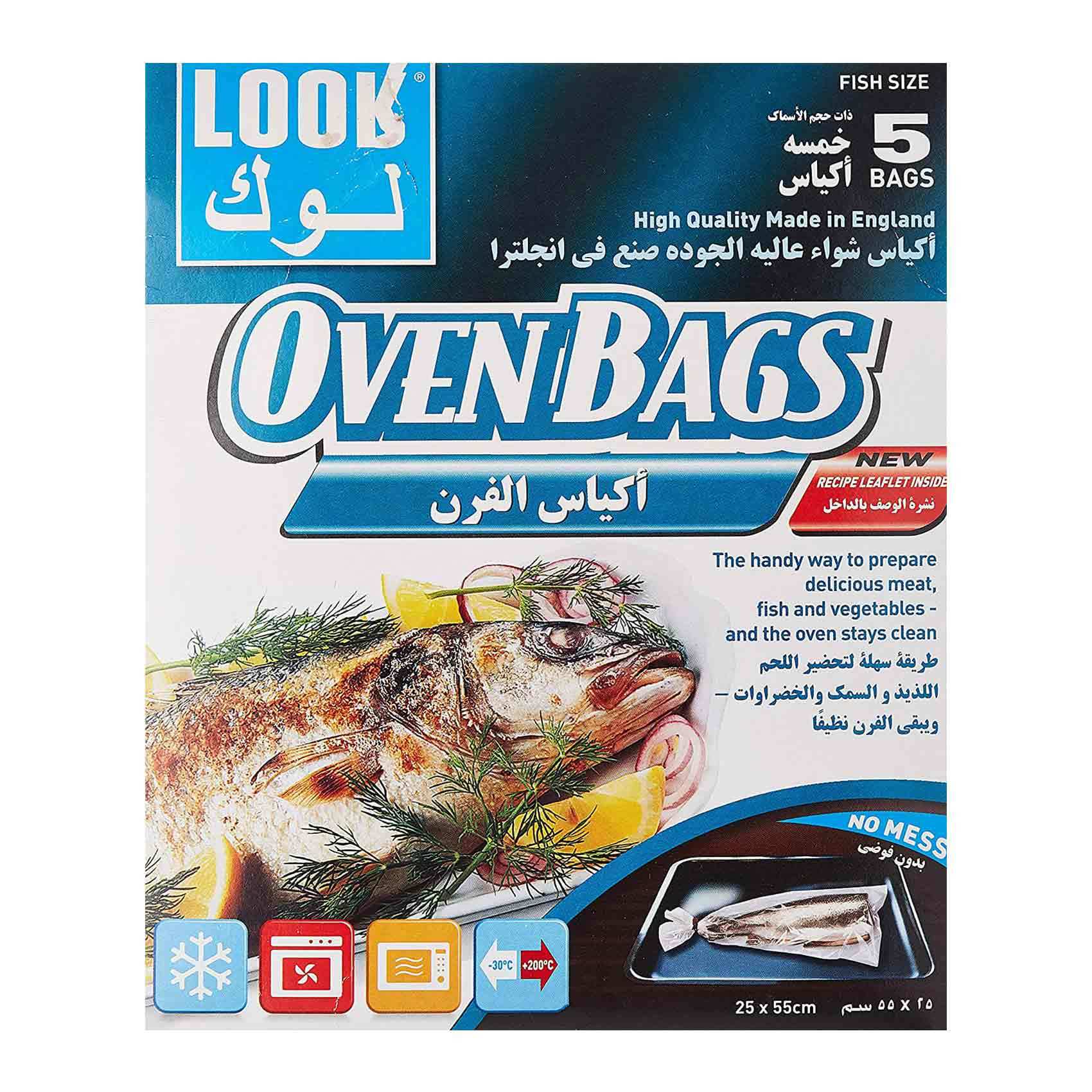 Buy Look oven bags fish size × 5 bags Online Shop Cleaning