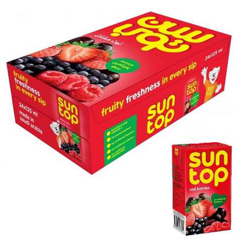 Sun Top Juice Berry Mix Flavor 125 Ml 24 Pieces