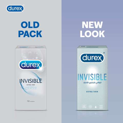 Durex Invisible Extra Thin And Sensitive Condom Clear 12 PCS
