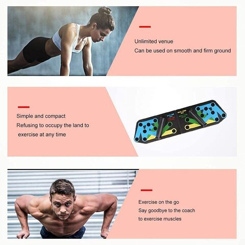 Portable Push-Up Board, Home Gym Fitness Equipment for Men &amp; Women