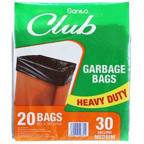 Sanita Club - Garbage Bags 50 Gallons Large 20 Bags