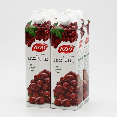 اشتري كي دي دي عصير عنب احمر 1 لتر- 4 حبة في السعودية