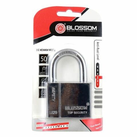 Blossom Disc Mechanism Padlock Silver 50mm