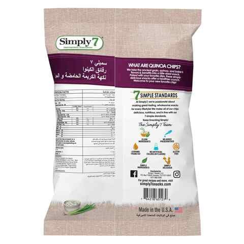 Simply 7 Sour Cream And Onion Quinoa Chips 99g