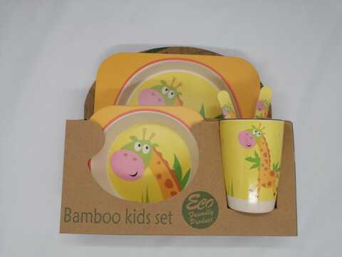 Buy Factory Price Baby Feeding Set of 5 Pieces,Sqaure and round