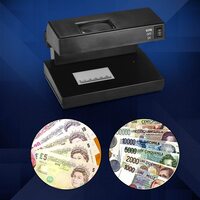 Alisa Portable Desktop Counterfeit Bill Detector Cash Banknotes Notes Checker Machine Support Ultraviolet Uv And Watermark Detection With Magnifier Forged Money Tester For Usd Euro Pound, Eu Plug